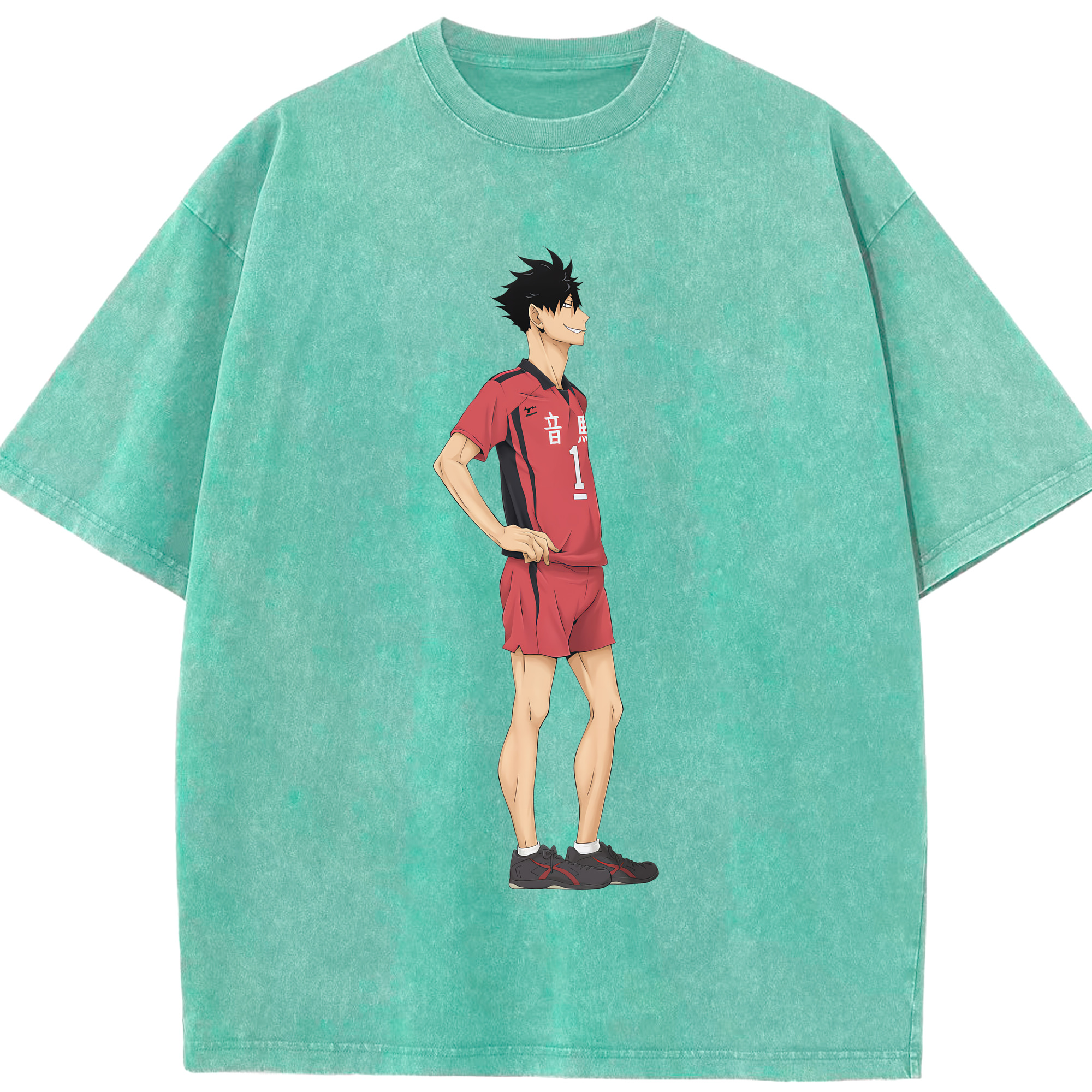 （画像用） ハイキュー!! Haikyu!! 綿100% ヴィンテージ風 半袖Tシャツ（フロントプリント）